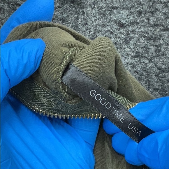 Olive Green Long Sleeve Crew Neck Bodycon Dress - Picture 3 of 3